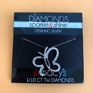Diamond butterfly necklace
